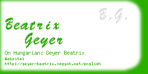 beatrix geyer business card